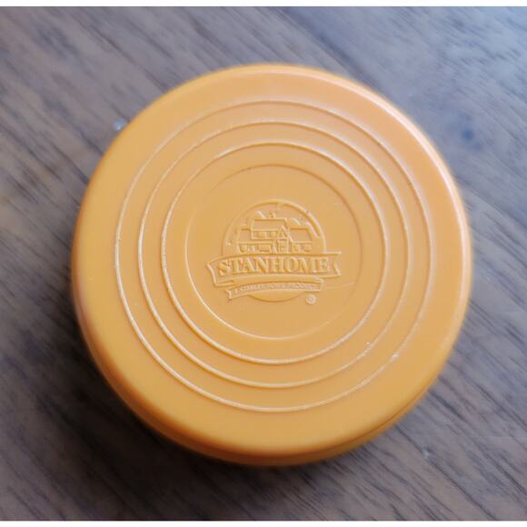 Vintage Stanhome Orange Tuckaway Collapsible Telescoping Travel Cup & Pill Box - Picture 1 of 6